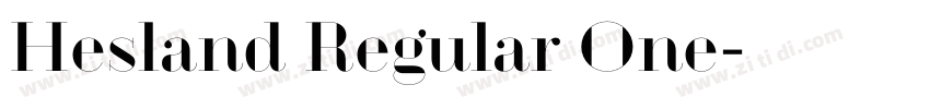 Hesland Regular One字体转换